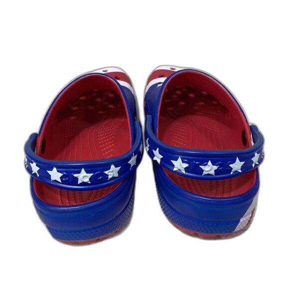 Crocs Classic American Flag Clogs Men 9 Women 11 Patriotic 4th of July Red Blue main image 9